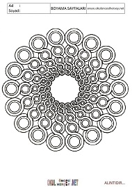 Mandala boyama sayfaları